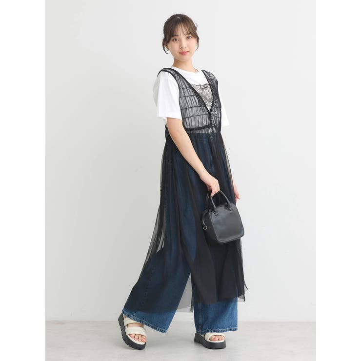 シャーリングチュールワンピース | earth music&ecology  | 詳細画像7 