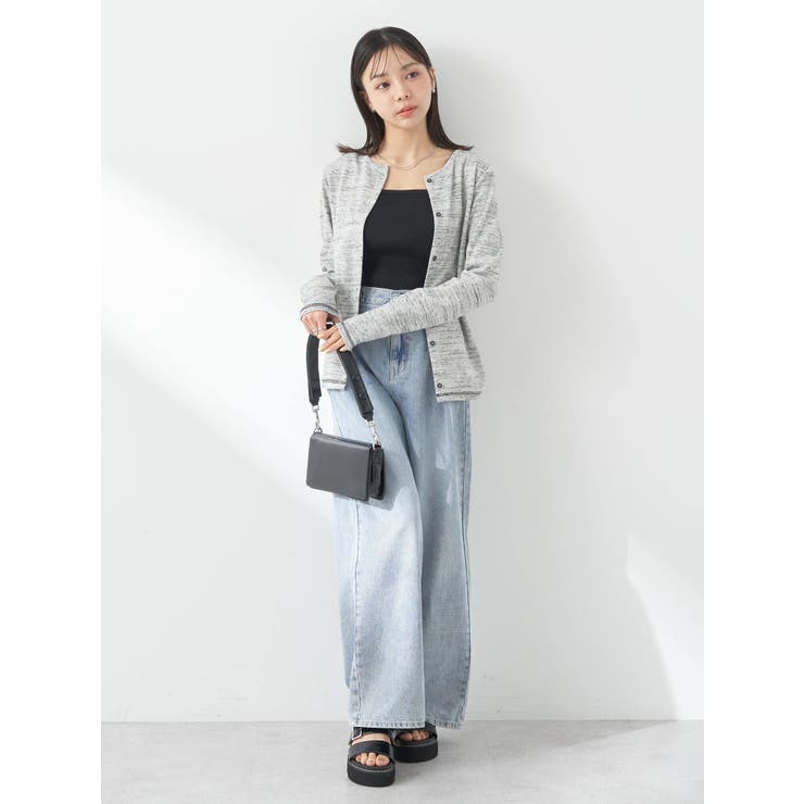 メランジリブカーディガン(gray) | earth music&ecology  | 詳細画像6