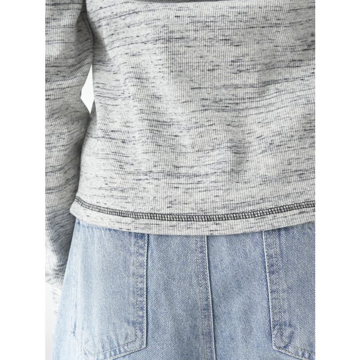 メランジリブカーディガン(gray) | earth music&ecology  | 詳細画像12