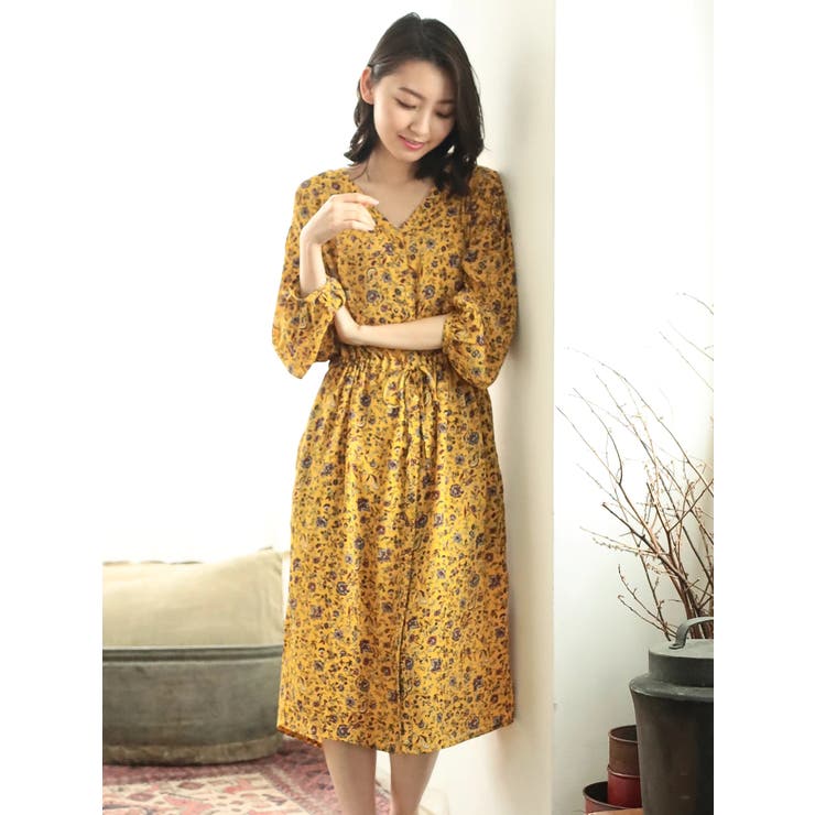 M 前開き花柄ワンピース 品番 Grpw Green Parks グリーンパークス のレディースファッション通販 Shoplist ショップリスト