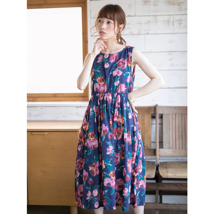 美品 Rene ルネ TISSUE 花柄 ワンピース サイズ34 参考定価¥89,000  