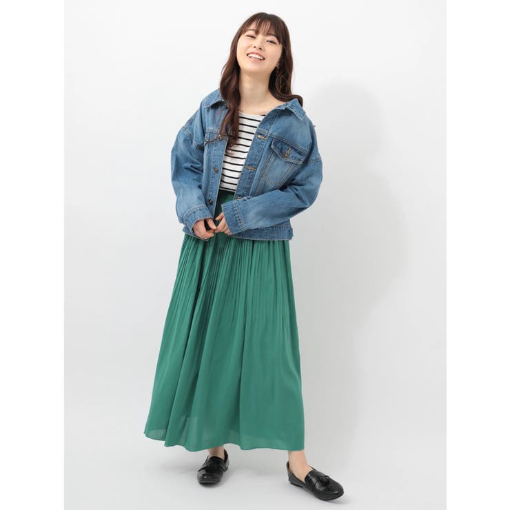 美品✨ドゥロワー ロングスカート プリーツ グリーン 緑 18G ニット 清楚 美品✨ドゥロワー ロングスカート プリーツ グリーン 緑 18G