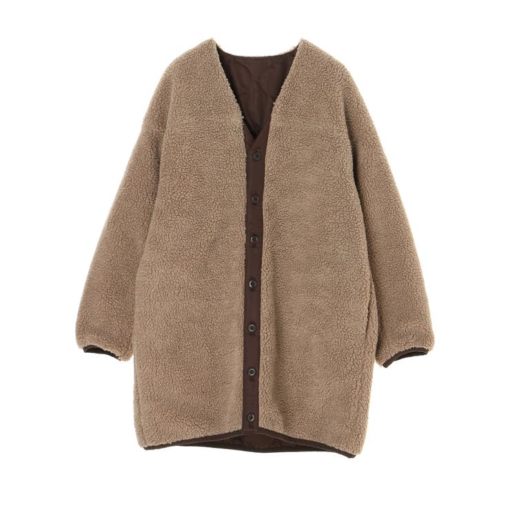 リバーシブルボアミディコート[品番：GRPW0020274]｜Green Parks