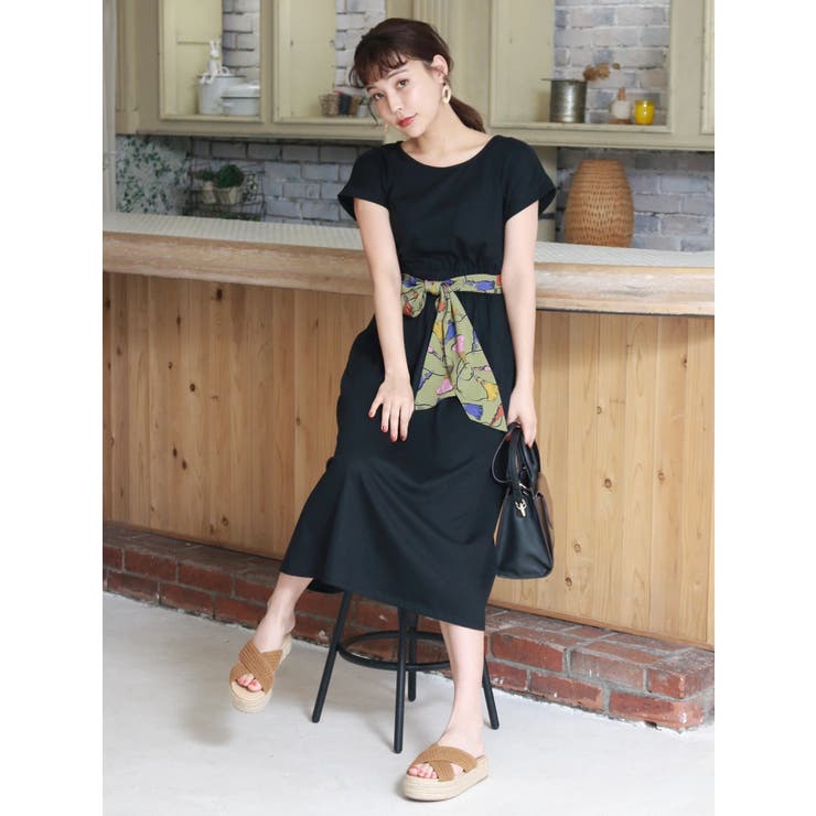 Sugar Spoon スカーフベルト付ワンピース 品番 Grpw Green Parks グリーンパークス のレディースファッション通販 Shoplist ショップリスト