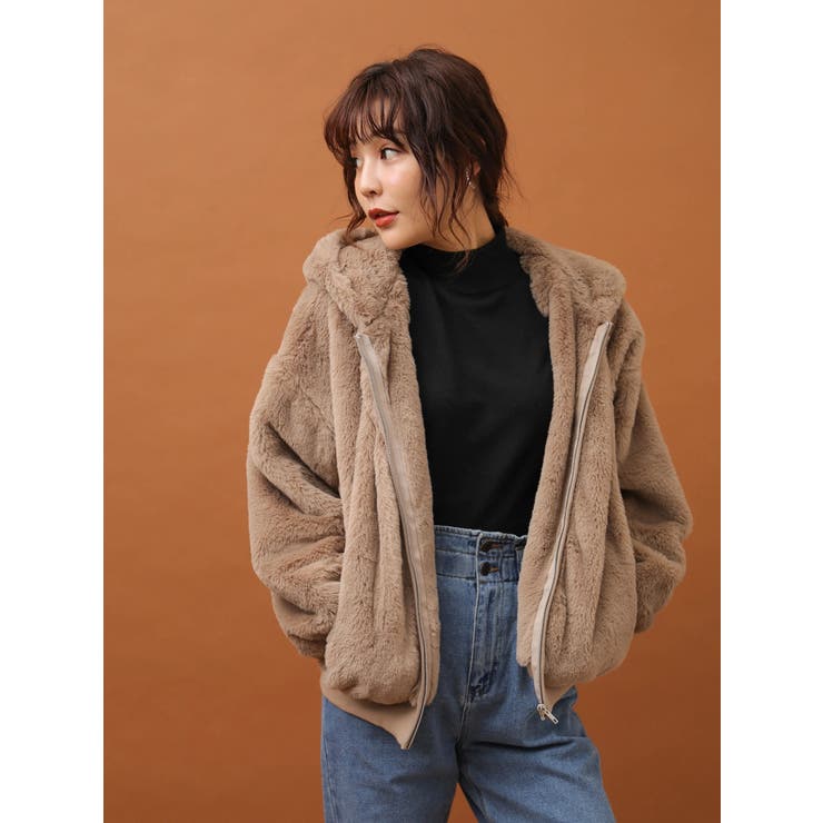 ELENCARE DUE エコファーフードブルゾン[品番：GRPW0019783]｜Green