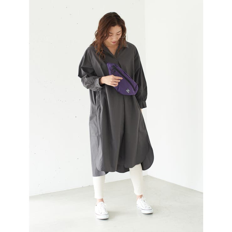 チャコールグレー | ・furry rate ボリュームスリーブワンピース | Green Parks 