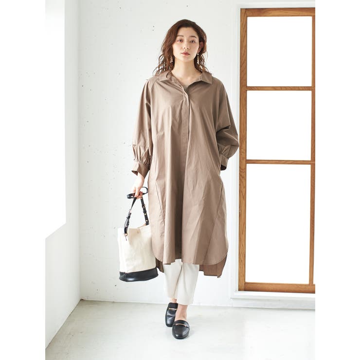 モカ | ・furry rate ボリュームスリーブワンピース | Green Parks 