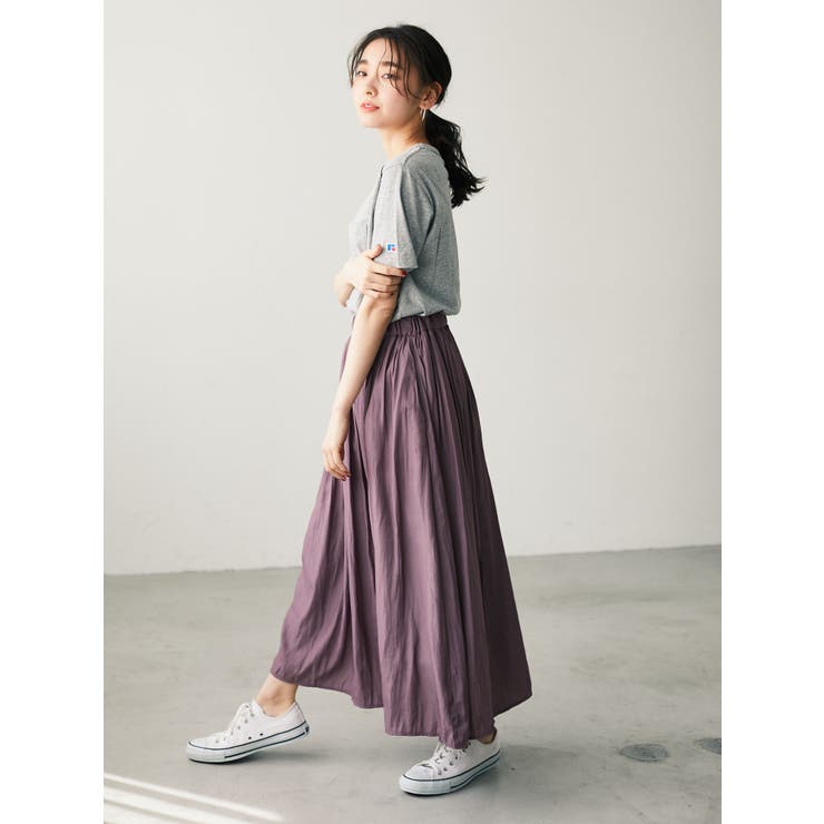 サテンギャザースカート | Green Parks  | 詳細画像3 