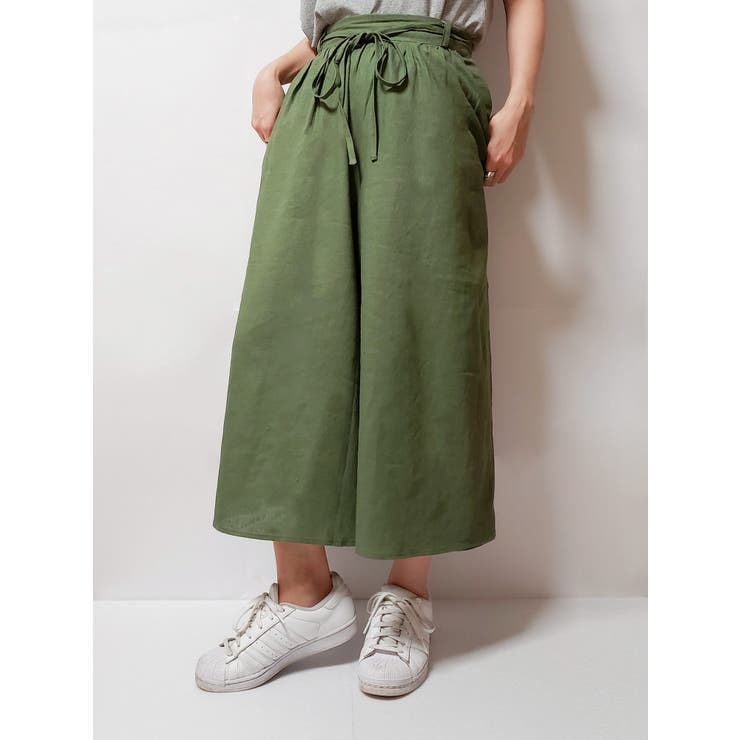 麻混ガウチョパンツII[品番：GRPW0023229]｜Green Parks （グリーン