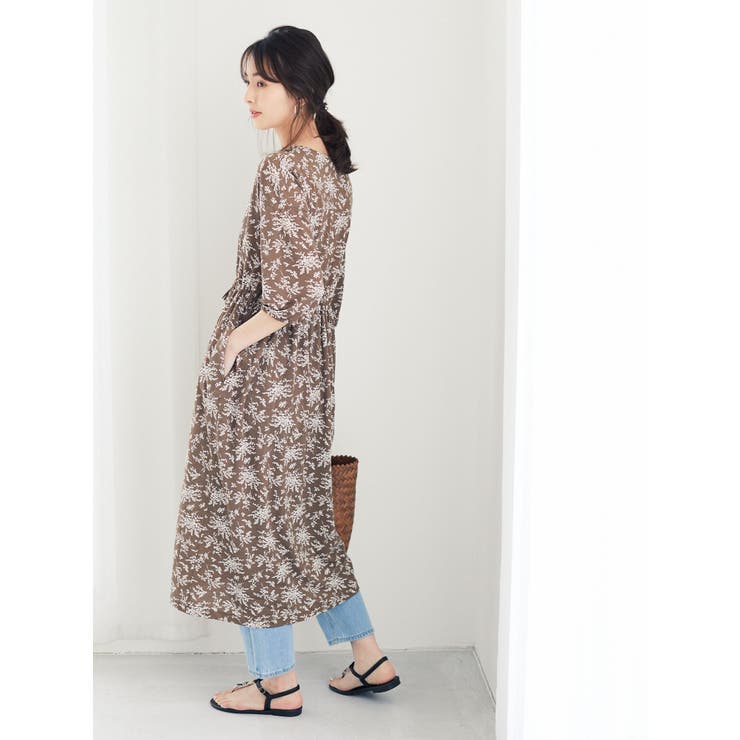 花柄単色カットワンピース 品番 Grpw Green Parks グリーンパークス のレディースファッション通販 Shoplist ショップリスト