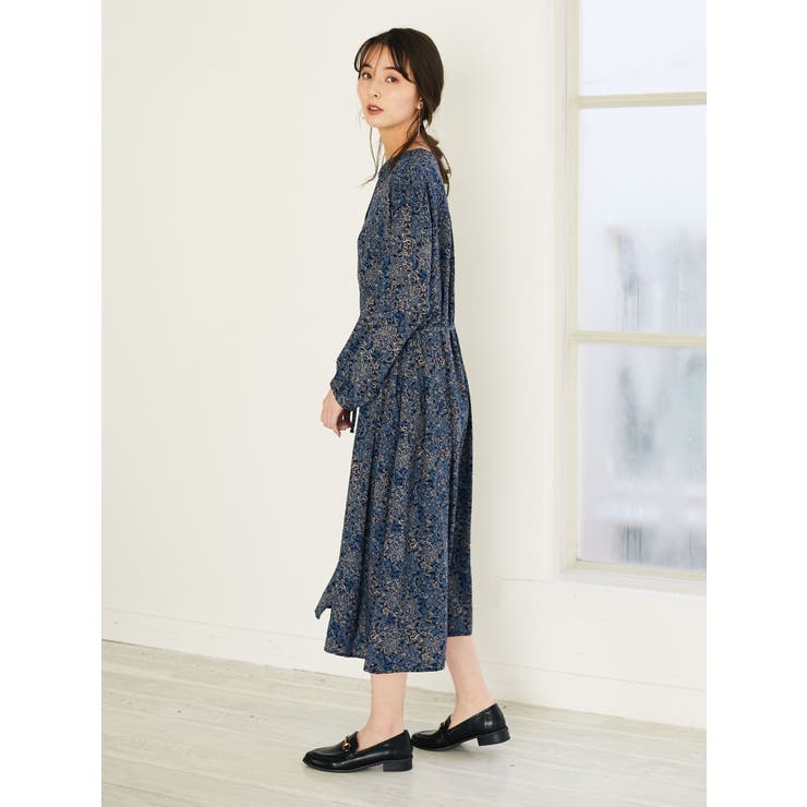 パーリーゲイツDRY STATUSマーブル柄ワンピース1 ≪USED≫ノースリ花柄ワンピース/earth music&ecology（アース
