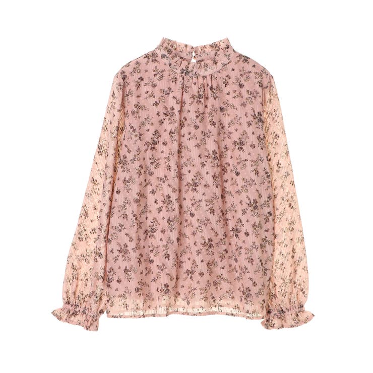 ピンク | ・ELENCARE DUE フラワーptドビーブラウス | Green Parks 
