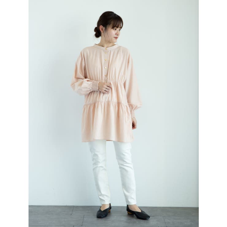 【新品未使用！】前後2wayティアードチュニック(アイボリー) 前後2wayティアードチュニック Beige – honono for mom&baby