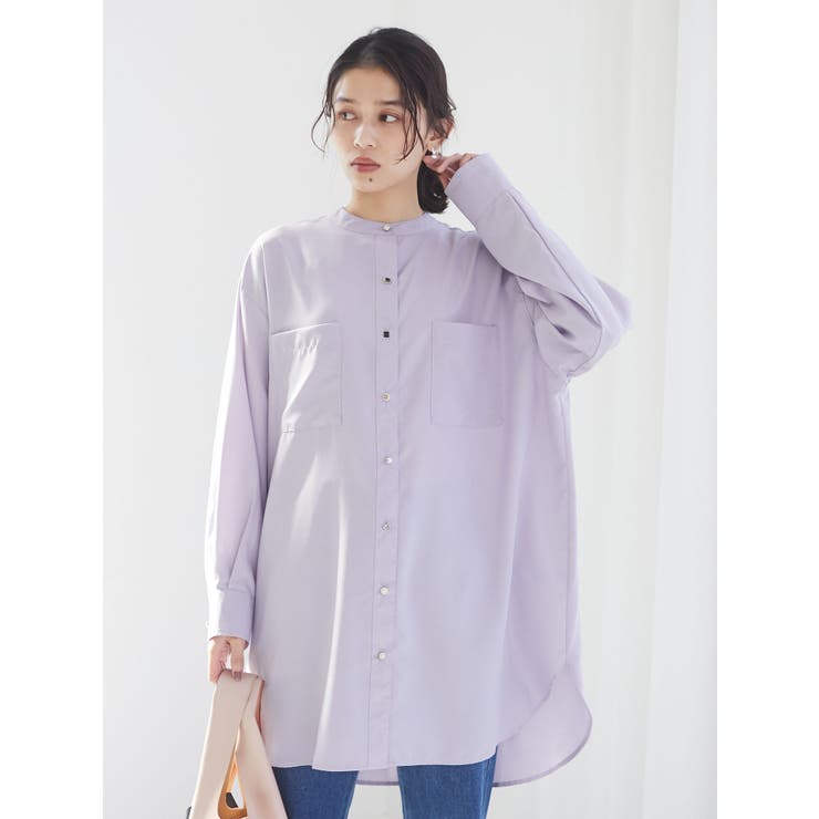 Elencare Due バンドカラーシャツチュニック 品番 Grpw Green Parks グリーンパークス のレディースファッション通販 Shoplist ショップリスト