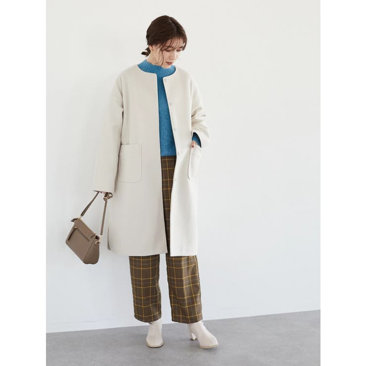 ノーカラーコート[品番：GRPW0032021]｜Green Parks （グリーン