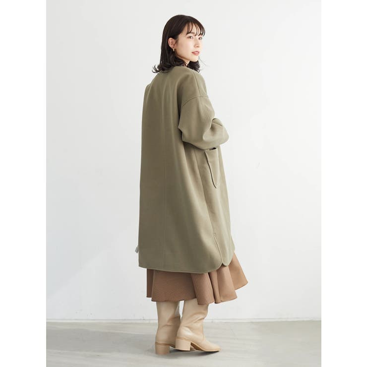 ノーカラーコート[品番：GRPW0032021]｜Green Parks （グリーン