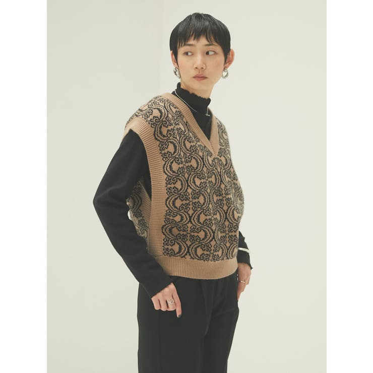 ・ジャガードニットベスト | Green Parks  | 詳細画像15 