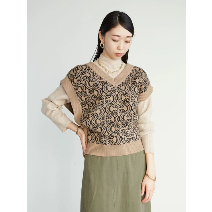 ・ジャガードニットベスト | Green Parks  | 詳細画像38 