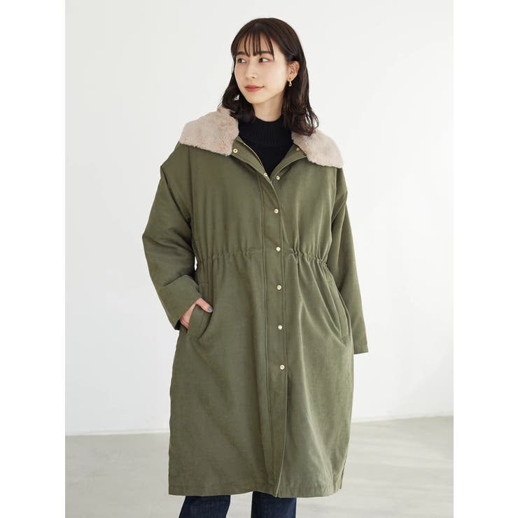 ELENCARE DUE ナカワタモッズコート[品番：GRPW0032468]｜Green