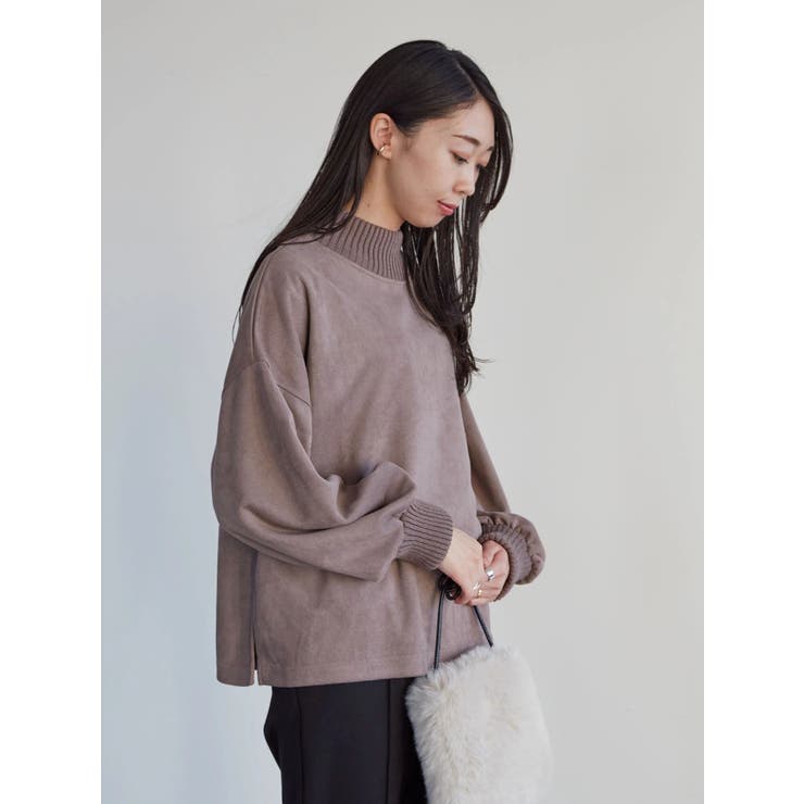 ELENCARE DUEスエードポンチプルオーバー[品番：GRPW0032202]｜Green