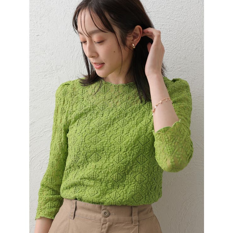 【新品】OROS W's ASTRA PULLOVER S グリーン SET2点 レースプルオーバー[品番：GRPW0033606]｜Green Parks