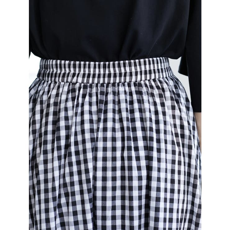 ・ESCAR ギンガムティアードスカート | Green Parks  | 詳細画像8 