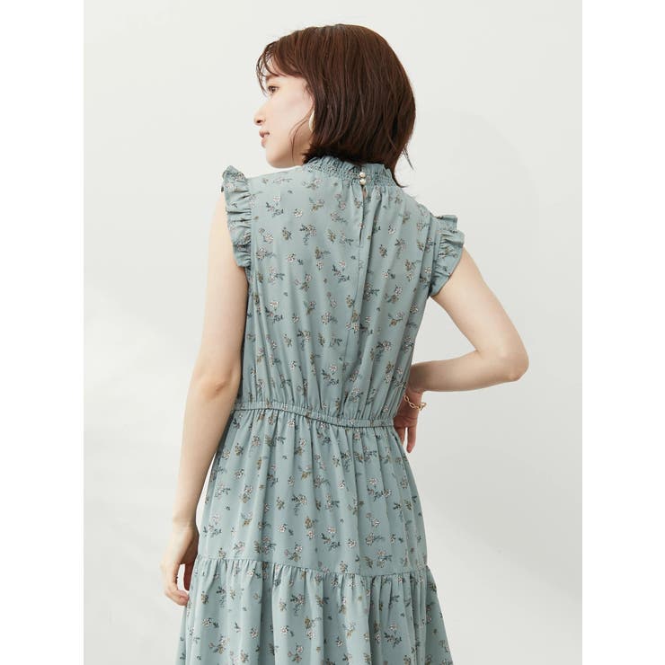 TED BAKER 鳥 プリント シャツワンピース ブルー テッドベイカー
