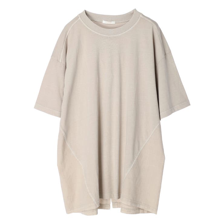 5分袖ピグメントドッキングチュニック[品番：GRPW0035951]｜Green