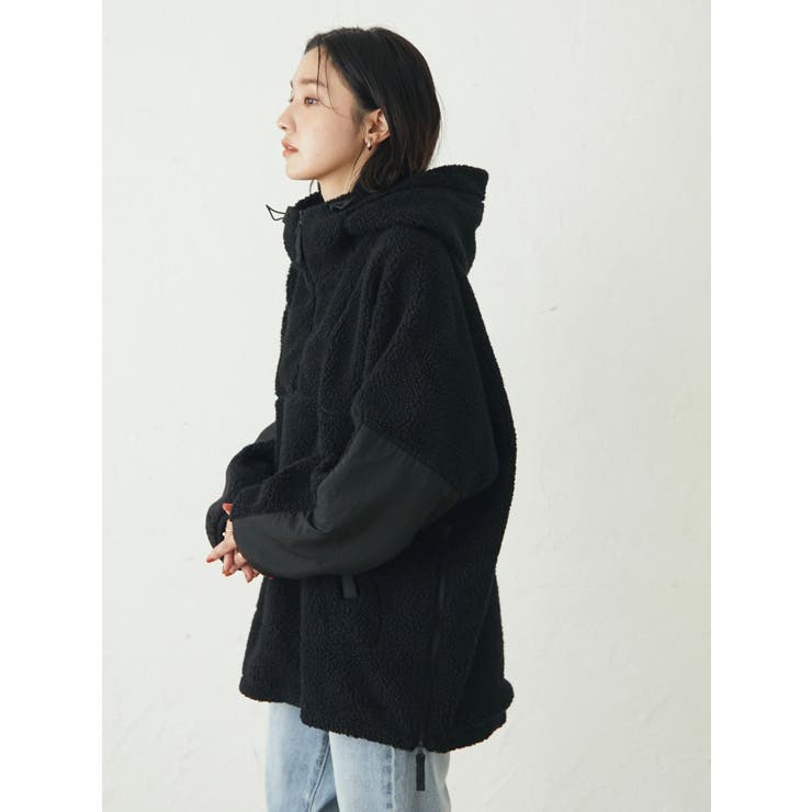 ハーフジップボアブルゾン[品番：GRPW0036806]｜Green Parks