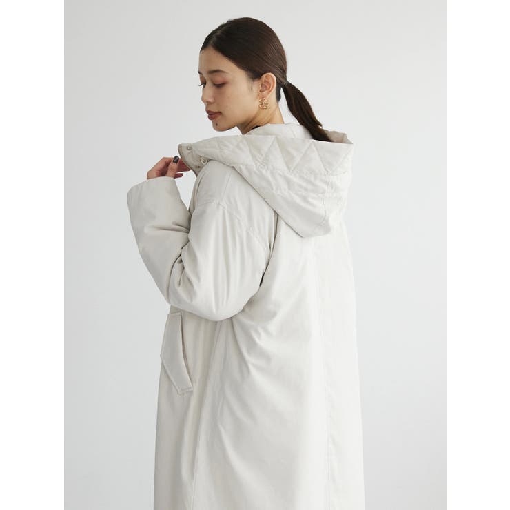 中綿フード付きロングコート[品番：GRPW0037430]｜Green Parks  