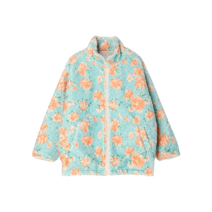 □ESCAR 2wayフラワーptボアブルゾン[品番：GRPW0037100]｜Green Parks