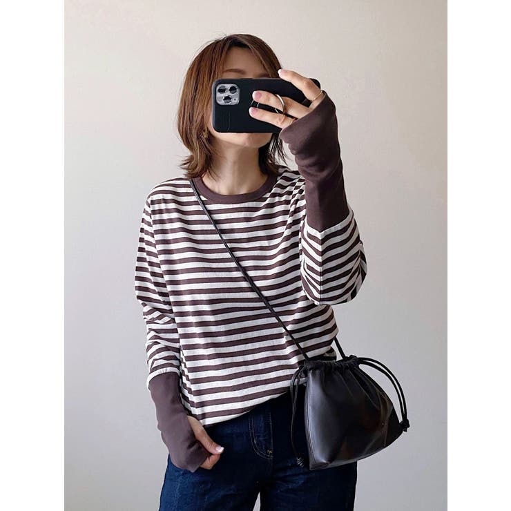 指穴ボーダーカットプルオーバー | Green Parks  | 詳細画像9 