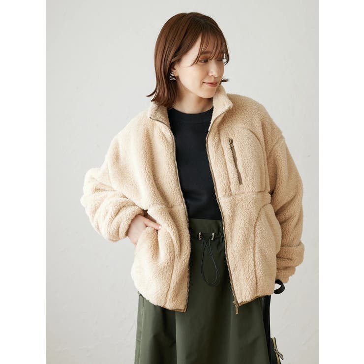 Double Flags フリースボアブルゾン[品番：GRPW0037621]｜Green Parks