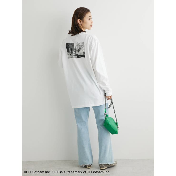 LIFE フォトプリントロングTシャツ[品番：GRPW0038353]｜Green
