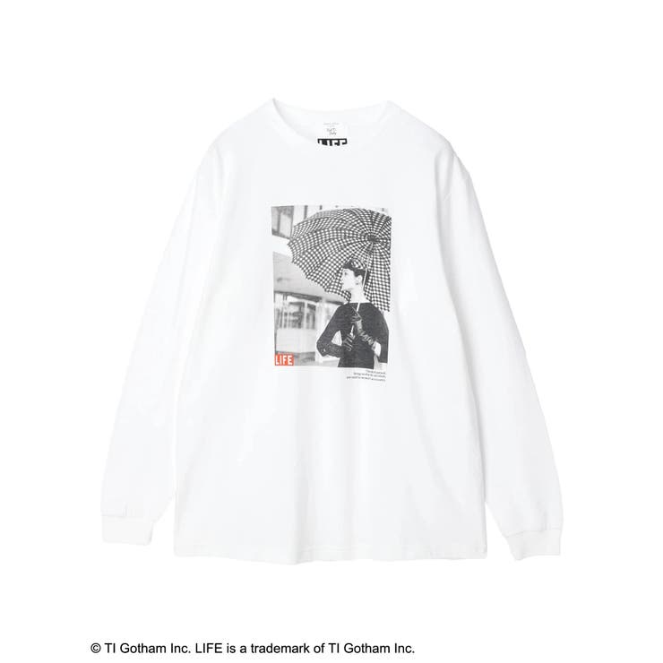 LIFE フォトプリントロングTシャツ[品番：GRPW0038353]｜Green