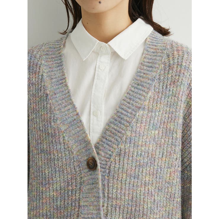 bow.a ボウエー　アルパカカーディガン　グレー ✨極美品✨大人気！bow.a アルパカカーディガン グレー Mixカラー