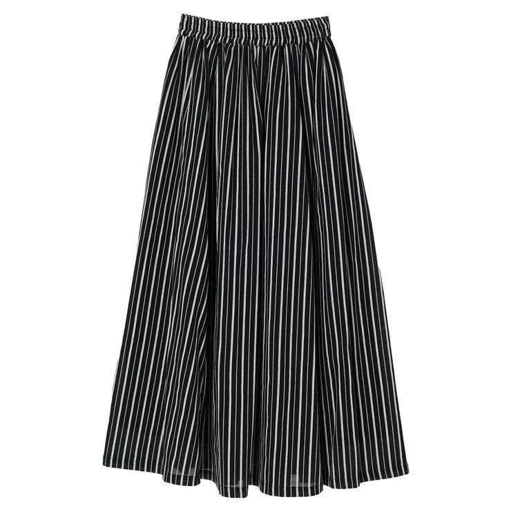 ELENCARE DUE ドビーストライプスカート[品番：GRPW0039643]｜Green