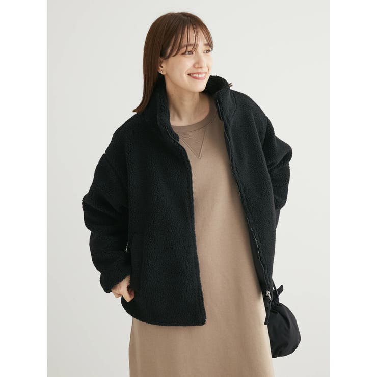 スタンドカラーボアブルゾン[品番：GRPW0041910]｜Green Parks