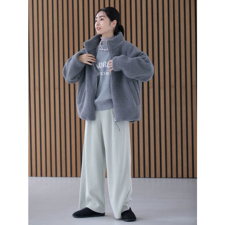 スタンドカラーボアブルゾン[品番：GRPW0041910]｜Green Parks