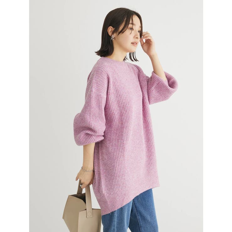 MIX畦ニットチュニック[品番：GRPW0042142]｜Green Parks （グリーン