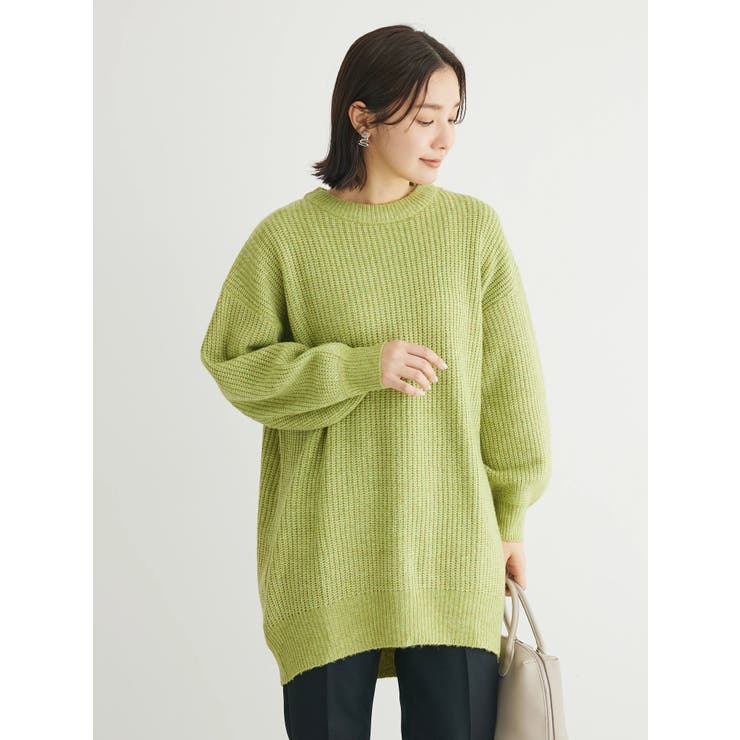 MIX畦ニットチュニック[品番：GRPW0042142]｜Green Parks （グリーン