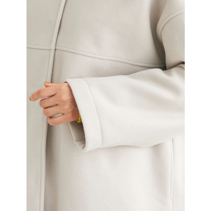 洗えるノーカラーショートコート[品番：GRPW0041718]｜Green Parks