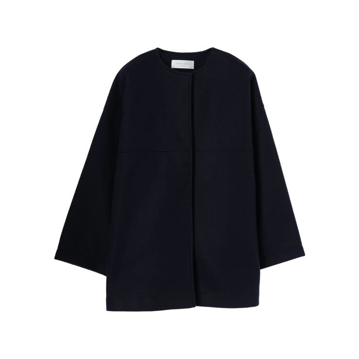 クリーニング済 deres ショートコート 洗えるノーカラーショートコート[品番：GRPW0041718]｜Green Parks