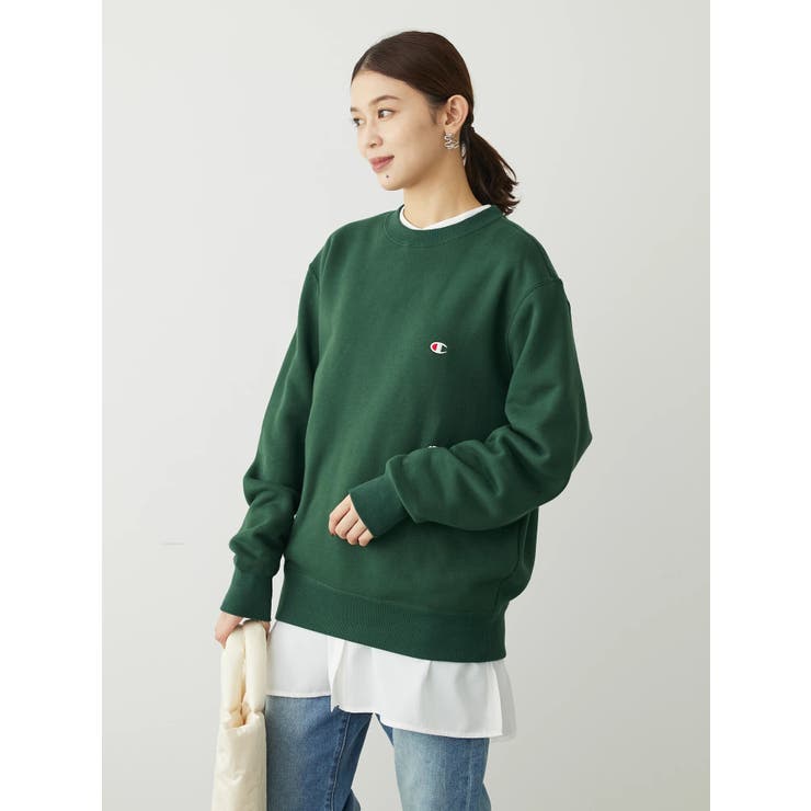 Champion CREW NECK SWEATSHIRT GRPW0041736 Green Parks