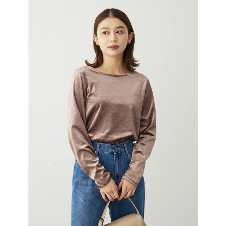 ELENCARE DUE ベロアクルーロングTEE[品番：GRPW0041800]｜Green Parks