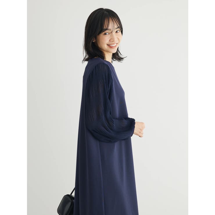 マジョリカ袖ドッキングワンピース[品番：GRPW0042898]｜Green