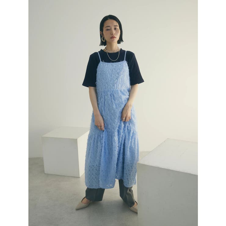 ブルー | armonia.フェザージャガードキャミワンピース | Green Parks 