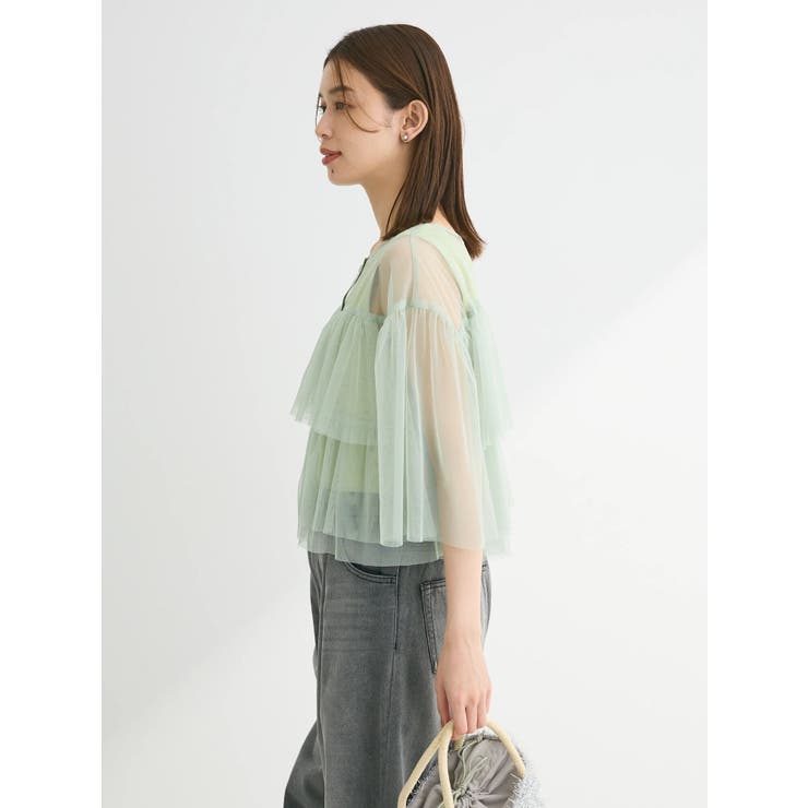 ・SUGAR SPOON チュールティアードブラウス | Green Parks  | 詳細画像6 
