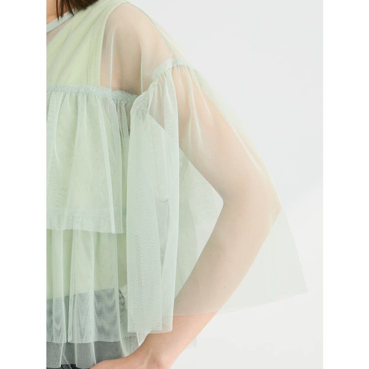 ・SUGAR SPOON チュールティアードブラウス | Green Parks  | 詳細画像9 