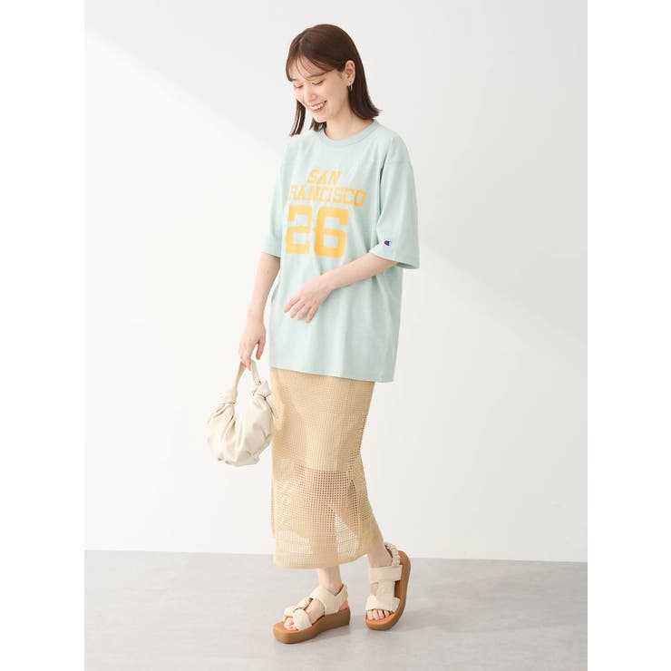 2way メッシュ編みニットIラインスカート(ペチ付き) | Green Parks  | 詳細画像7 